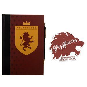 Harry Potter Gryffindor Hardcover Journal and Pen Set with Gadget Decal